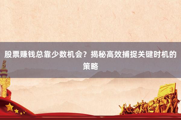 股票赚钱总靠少数机会？揭秘高效捕捉关键时机的策略